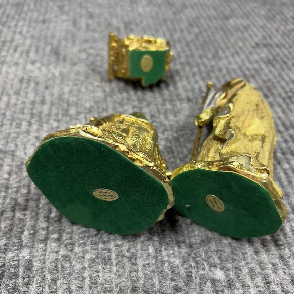 Christmas Nativity Set Of 9 Gold Tone Figures Heavy Duty Approx All Are‎ 5” x 2” - Picture 15 of 16